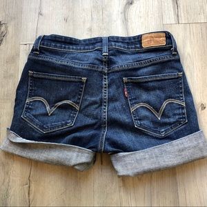 Levi’s Custom Cut Medium/High Waisted Denim Shorts